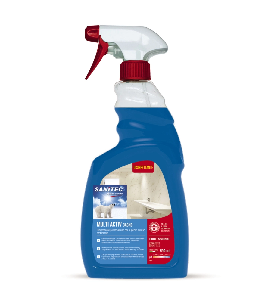 DISINFETTANTE PRONTO ALL'USO "MULTI ACTIV BAGNO" - 750 ML.